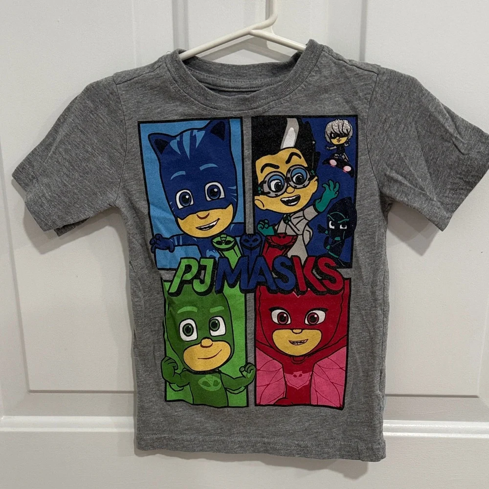 PJ Masks Gray Short Sleeve Kids Tee